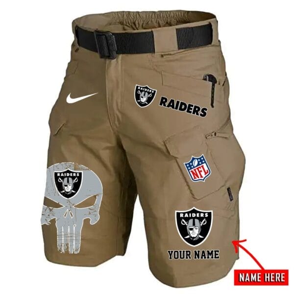 Las Vegas Raiders Limited Edition Front Pockets Men Shorts - Belt Not Included AMCFPMS000068 - Image 4