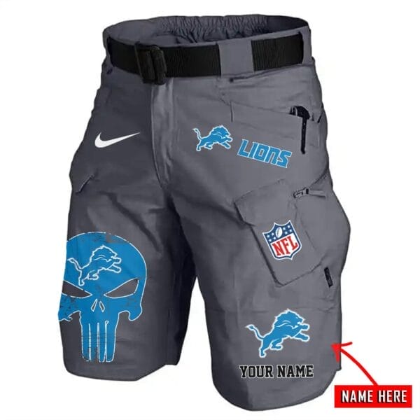 Detroit Lions Limited Edition Front Pockets Men Shorts - Belt Not Included AMCFPMS000067 - Image 5