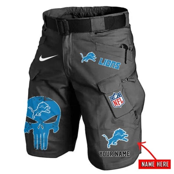 Detroit Lions Limited Edition Front Pockets Men Shorts - Belt Not Included AMCFPMS000067 - Image 4