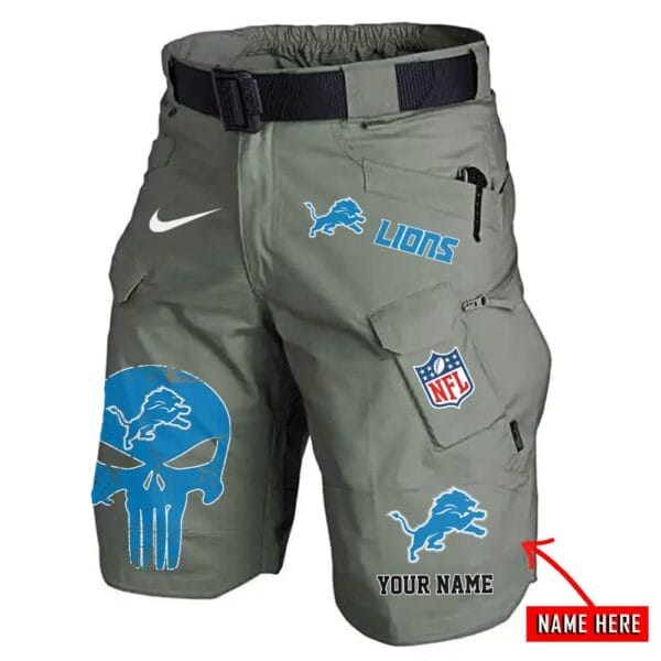 Detroit Lions Limited Edition Front Pockets Men Shorts - Belt Not Included AMCFPMS000067 - Image 3