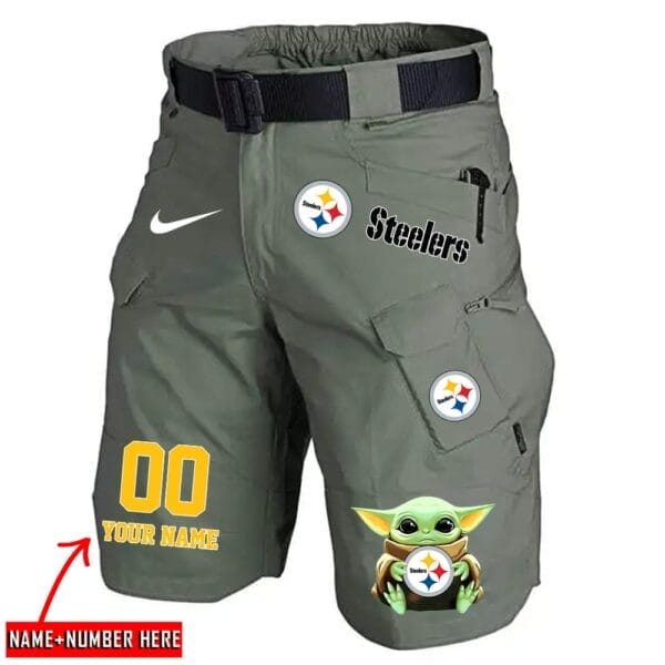 Pittsburgh Steelers Limited Edition Front Pockets Men Shorts - Belt Not Included AMCFPMS000149 - Image 4
