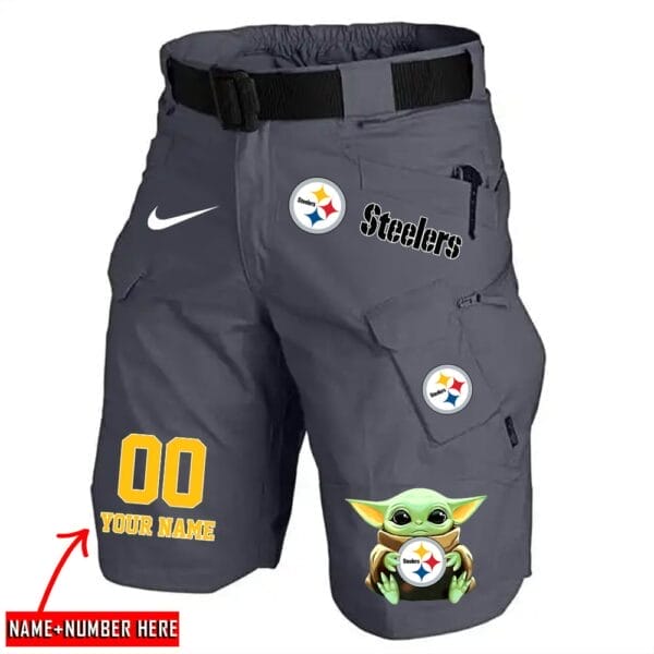 Pittsburgh Steelers Limited Edition Front Pockets Men Shorts - Belt Not Included AMCFPMS000149 - Image 2