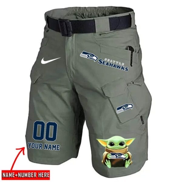 Seattle Seahawks Limited Edition Front Pockets Men Shorts - Belt Not Included AMCFPMS000148 - Image 4