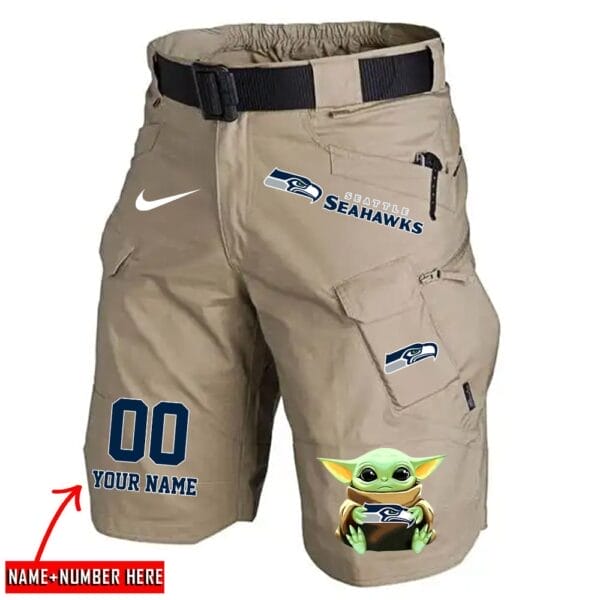 Seattle Seahawks Limited Edition Front Pockets Men Shorts - Belt Not Included AMCFPMS000148 - Image 3