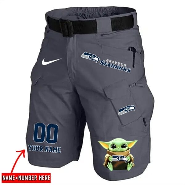Seattle Seahawks Limited Edition Front Pockets Men Shorts - Belt Not Included AMCFPMS000148 - Image 2