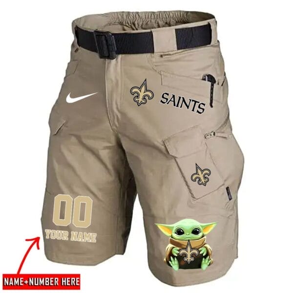 New Orleans Saints Limited Edition Front Pockets Men Shorts - Belt Not Included AMCFPMS000076 - Image 3