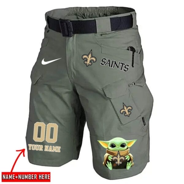 New Orleans Saints Limited Edition Front Pockets Men Shorts - Belt Not Included AMCFPMS000076 - Image 2