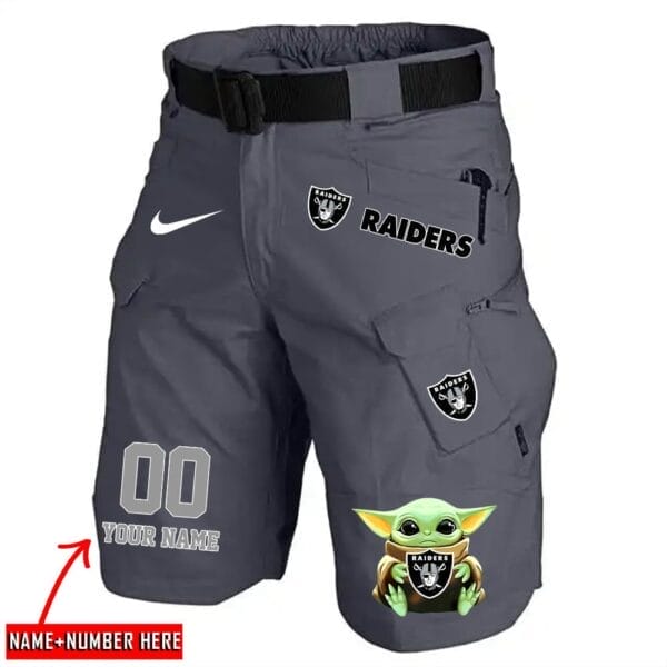 Las Vegas Raiders Limited Edition Front Pockets Men Shorts - Belt Not Included AMCFPMS000075 - Image 5