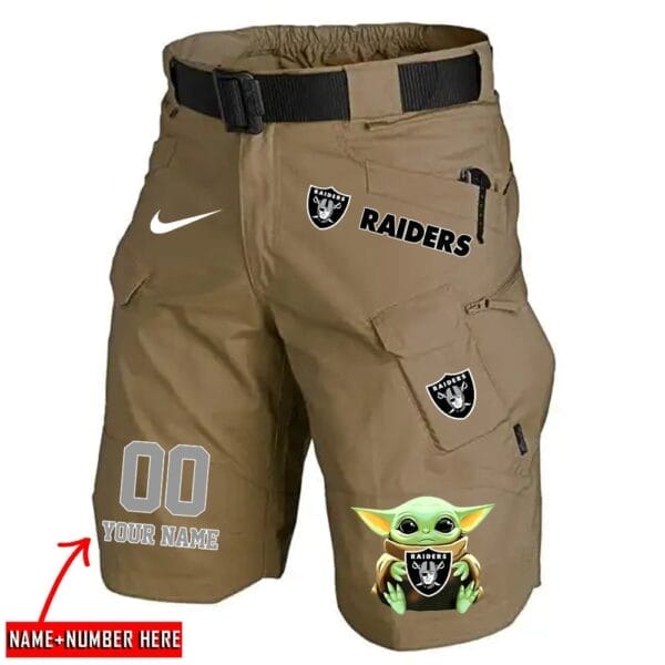 Las Vegas Raiders Limited Edition Front Pockets Men Shorts - Belt Not Included AMCFPMS000075 - Image 4