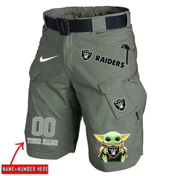 Las Vegas Raiders Limited Edition Front Pockets Men Shorts - Belt Not Included AMCFPMS000075 - Image 2