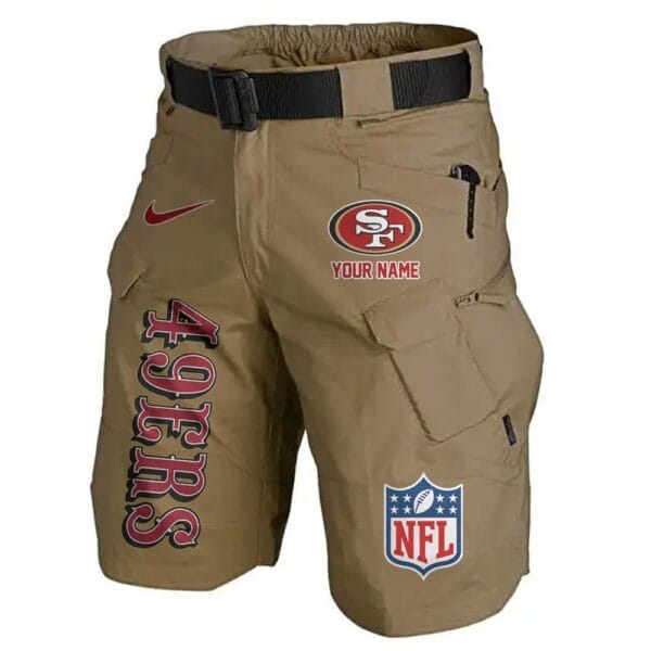San Francisco 49ers Limited Edition Front Pockets Men Shorts - Belt Not Included AMCFPMS000026 - Image 4