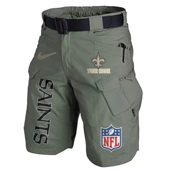 New Orleans Saints Limited Edition Front Pockets Men Shorts - Belt Not Included AMCFPMS000023 - Image 3