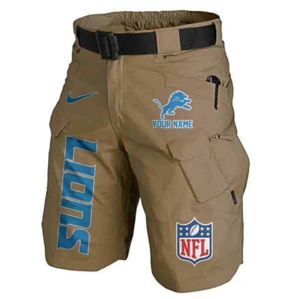 Detroit Lions Limited Edition Front Pockets Men Shorts - Belt Not Included AMCFPMS000157 - Image 2