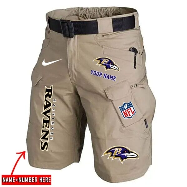 Baltimore Ravens Limited Edition Front Pockets Men Shorts - Belt Not Included AMCFPMS000016 - Image 5