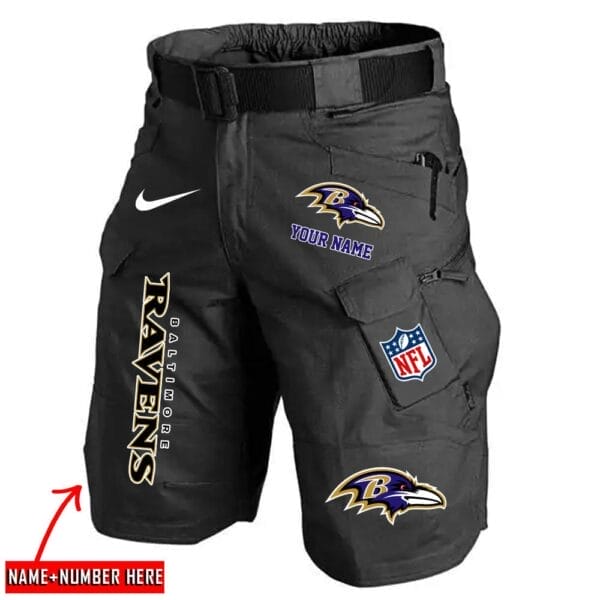 Baltimore Ravens Limited Edition Front Pockets Men Shorts - Belt Not Included AMCFPMS000016 - Image 4