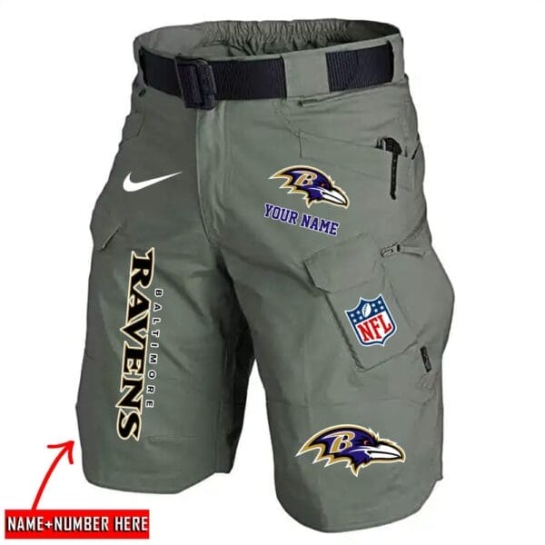 Baltimore Ravens Limited Edition Front Pockets Men Shorts - Belt Not Included AMCFPMS000016