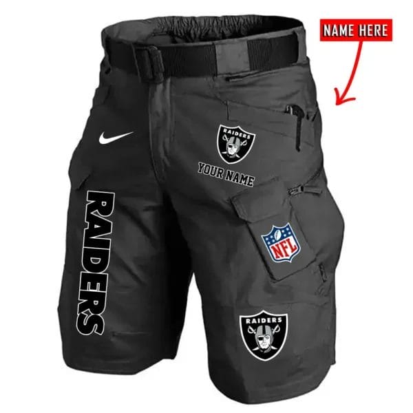 Las Vegas Raiders Limited Edition Front Pockets Men Shorts - Belt Not Included AMCFPMS000015 - Image 5