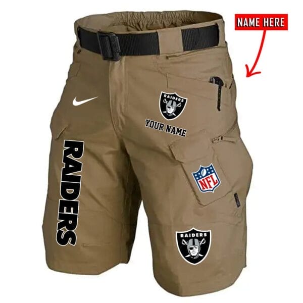 Las Vegas Raiders Limited Edition Front Pockets Men Shorts - Belt Not Included AMCFPMS000015 - Image 2