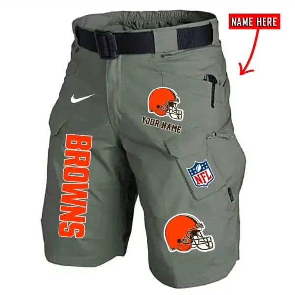 Cleveland Browns Limited Edition Front Pockets Men Shorts - Belt Not Included AMCFPMS000012 - Image 4