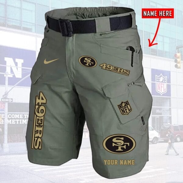 San Francisco 49ers Limited Edition Front Pockets Men Shorts - Belt Not Included AMCFPMS000018 - Image 4