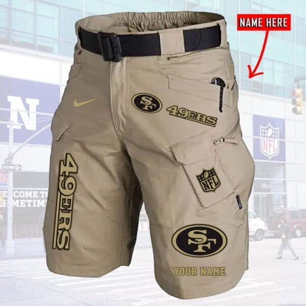 San Francisco 49ers Limited Edition Front Pockets Men Shorts - Belt Not Included AMCFPMS000018 - Image 3