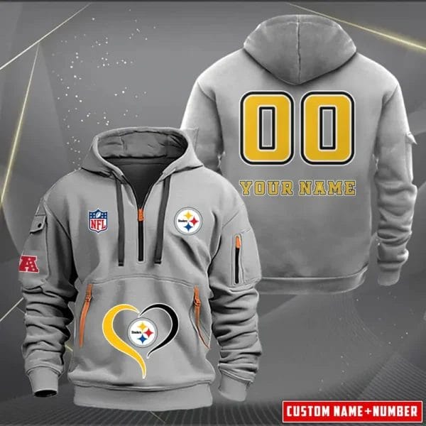 Pittsburgh Steelers New Personalized Quarter Zip Hoodie Limited Edition AMACOQZH000127 - Image 3
