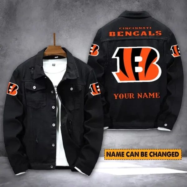 Cincinnati Bengals Personalized New Denim Jacket S9DJ024 - Image 2