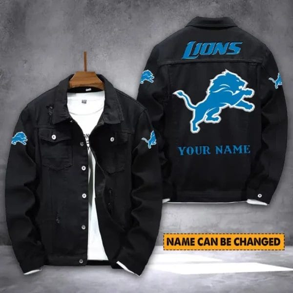 Detroit Lions Personalized New Denim Jacket S9DJ019 - Image 2