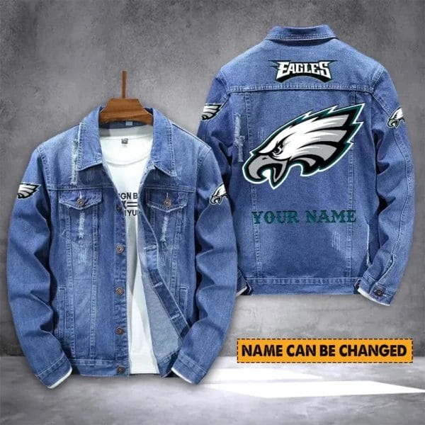 Philadelphia Eagles Personalized New Denim Jacket S9DJ005