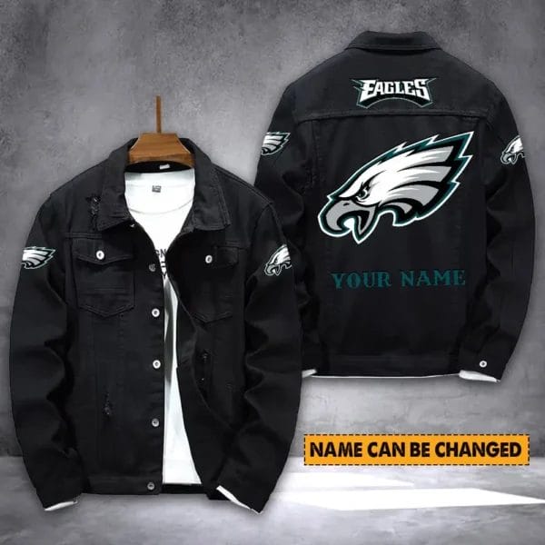 Philadelphia Eagles Personalized New Denim Jacket S9DJ005 - Image 2