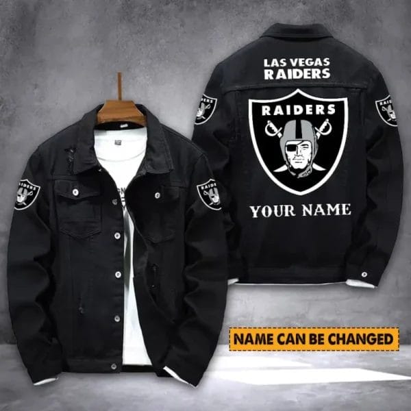 Las Vegas Raiders Personalized New Denim Jacket S9DJ013 - Image 2