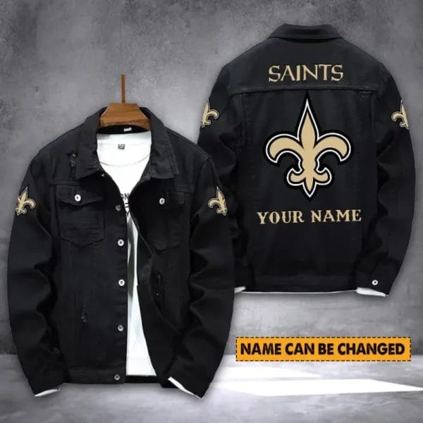 New Orleans Saints Personalized New Denim Jacket S9DJ006 - Image 2