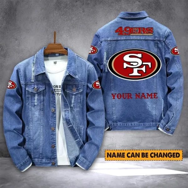 San Francisco 49ers Personalized New Denim Jacket S9DJ004
