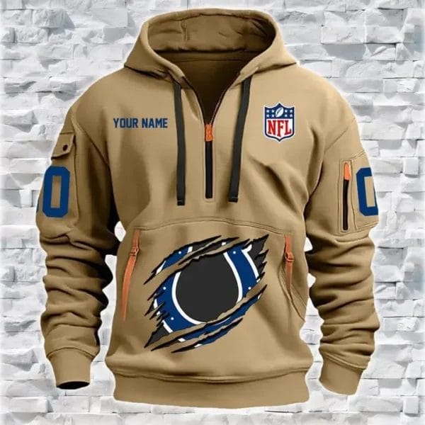 Indianapolis Colts New Personalized Quarter Zip Hoodie Limited Edition AMACOQZH000085 - Image 4