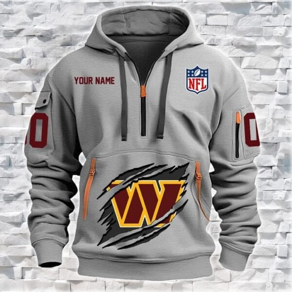 Washington Commanders New Personalized Quarter Zip Hoodie Limited Edition AMACOQZH000094