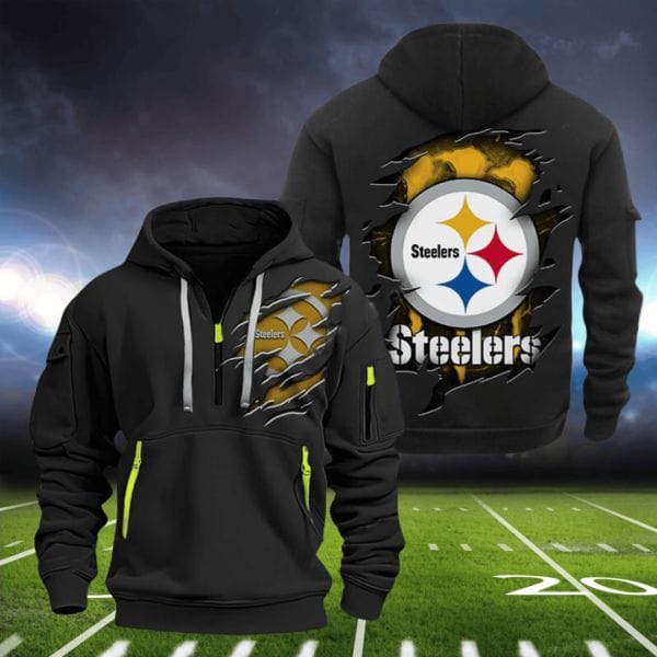 Pittsburgh Steelers New Personalized Quarter Zip Hoodie Limited Edition AMACOQZH000089 - Image 2
