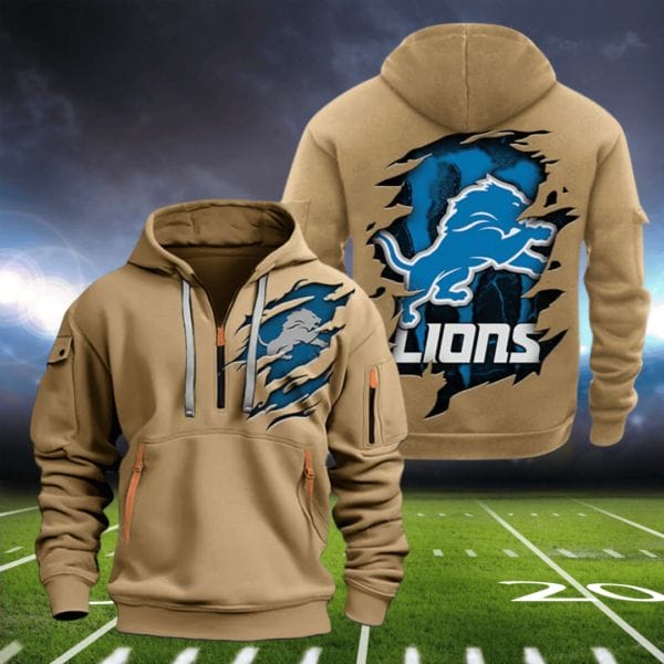 Detroit Lions New Personalized Quarter Zip Hoodie Limited Edition AMACOQZH000093 - Image 2