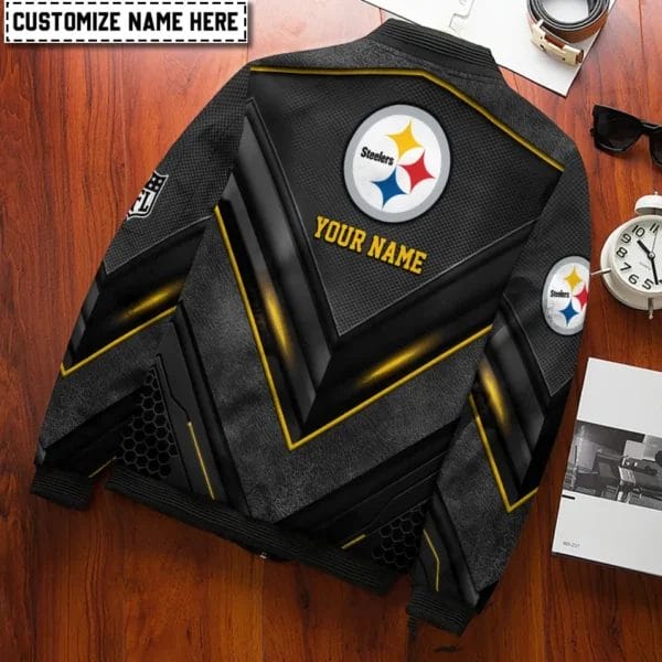 Pittsburgh Steelers Personalized Bomber Jacket AZCBJ047 - Image 2