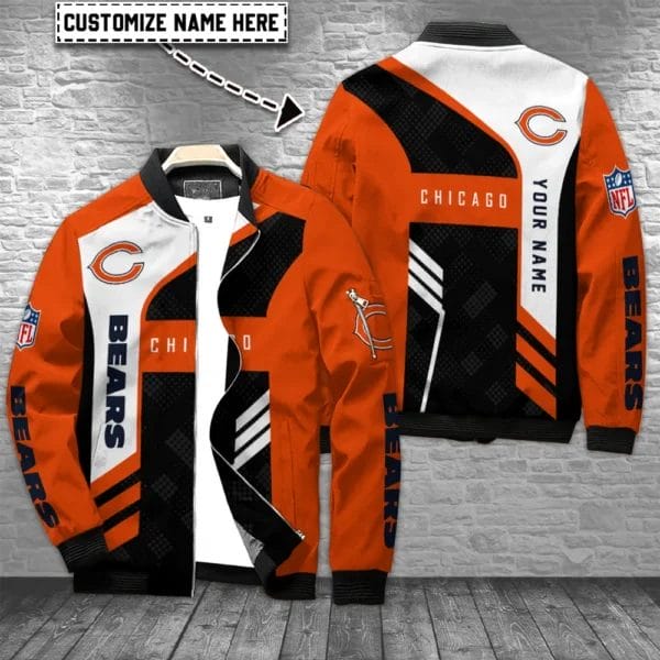 Chicago Bears Personalized Bomber Jacket AZCBJ059