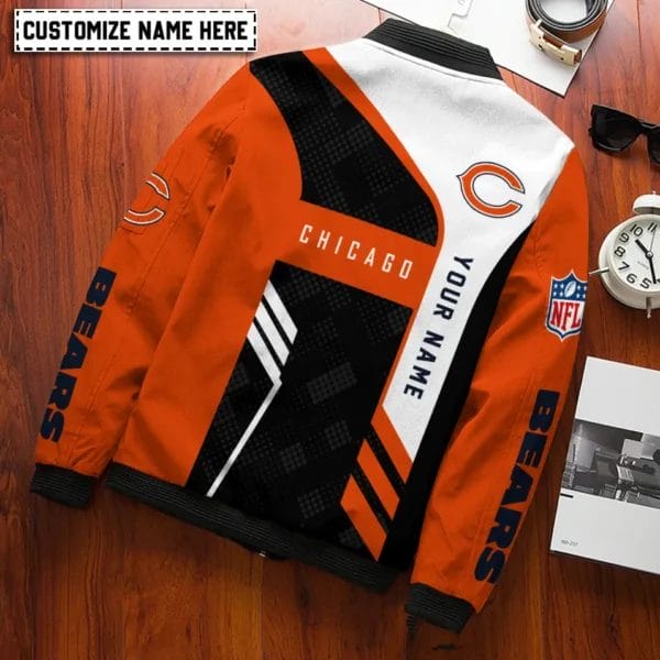Chicago Bears Personalized Bomber Jacket AZCBJ059 - Image 2