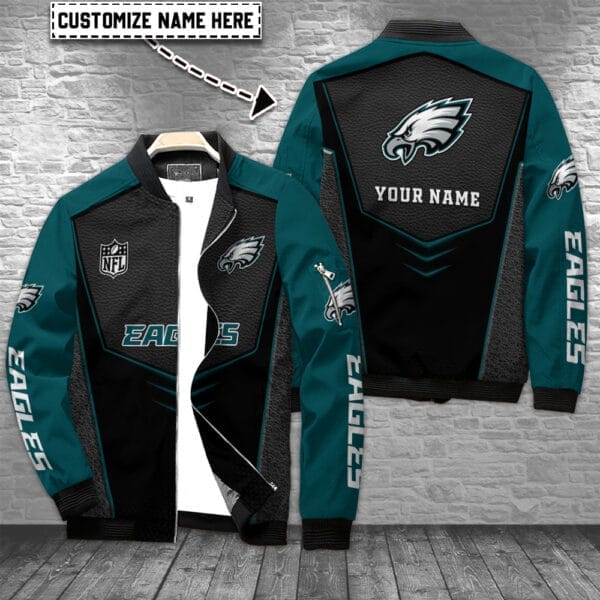 Philadelphia Eagles Personalized Bomber Jacket AZCBJ063