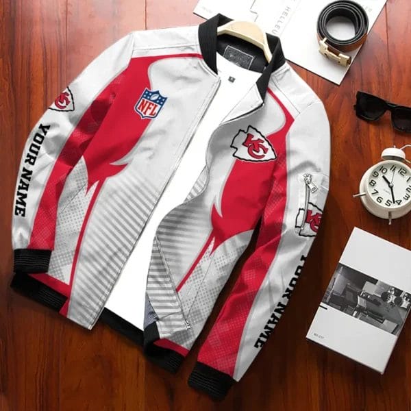 Kansas City Chiefs Personalized Bomber Jacket AZCBJ081 - Image 2