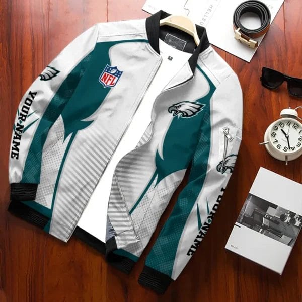 Philadelphia Eagles Personalized Bomber Jacket AZCBJ082 - Image 2