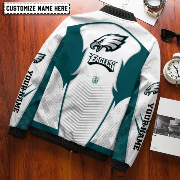 Philadelphia Eagles Personalized Bomber Jacket AZCBJ082 - Image 3
