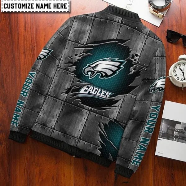 Philadelphia Eagles Personalized Bomber Jacket AZCBJ186 - Image 3