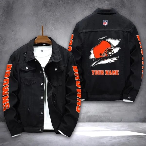 Cleveland Browns Personalized New Denim Jacket DJ00003 - Image 2