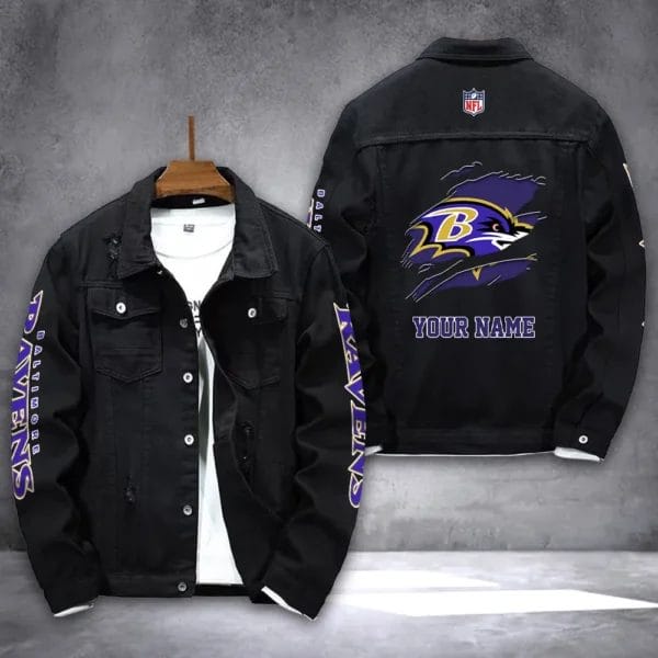 Baltimore Ravens Personalized New Denim Jacket DJ00008 - Image 2