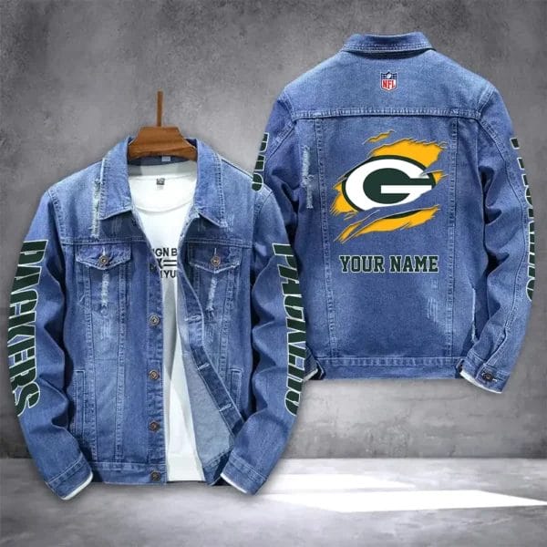 Green Bay Packers Personalized New Denim Jacket DJ00017