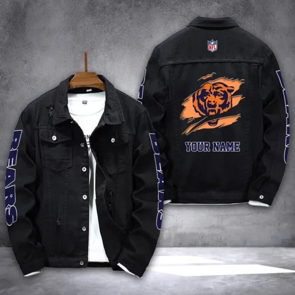 Chicago Bears Personalized New Denim Jacket DJ00018 - Image 2