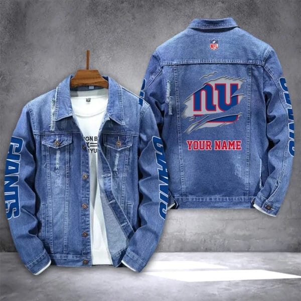 New York Giants Personalized New Denim Jacket DJ00019